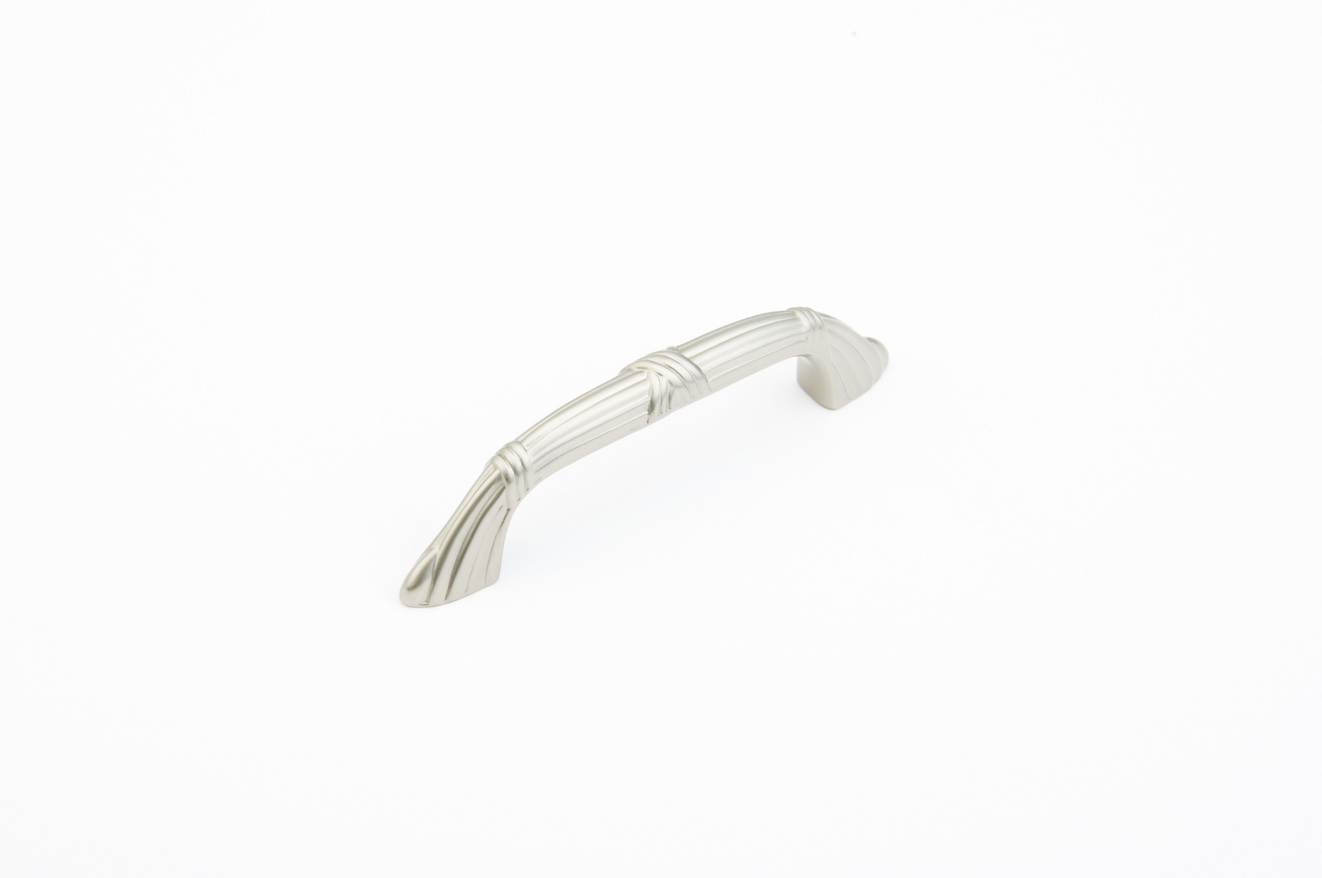 Schaub 754-15 3-1/2" Center to Center Versailles Cabinet Pull Satin Nickel Finish Sparrow Supply