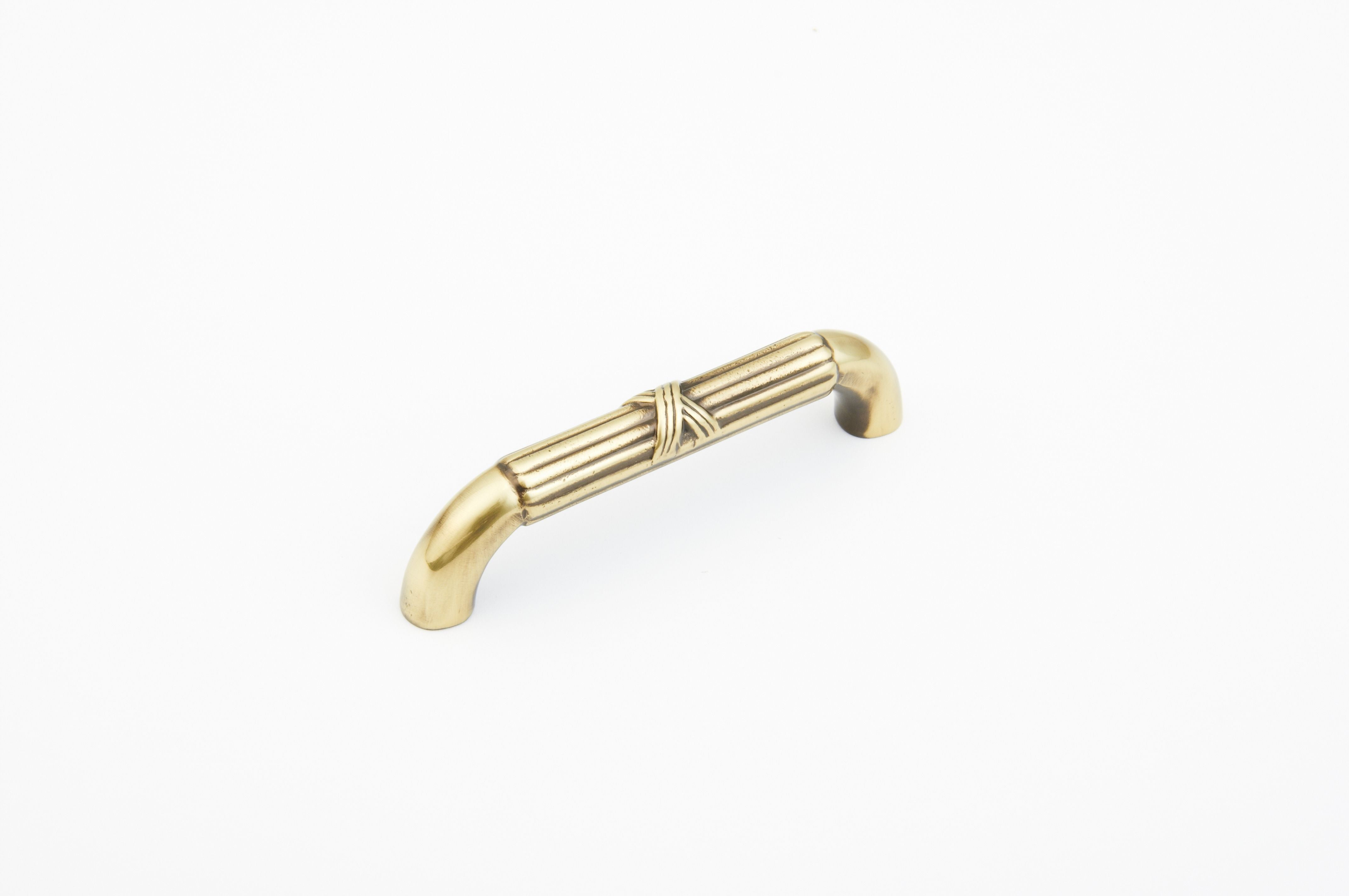 Schaub 762-ALP 96mm Center to Center Versailles Cabinet Pull Antique Light Polish Finish Sparrow Supply