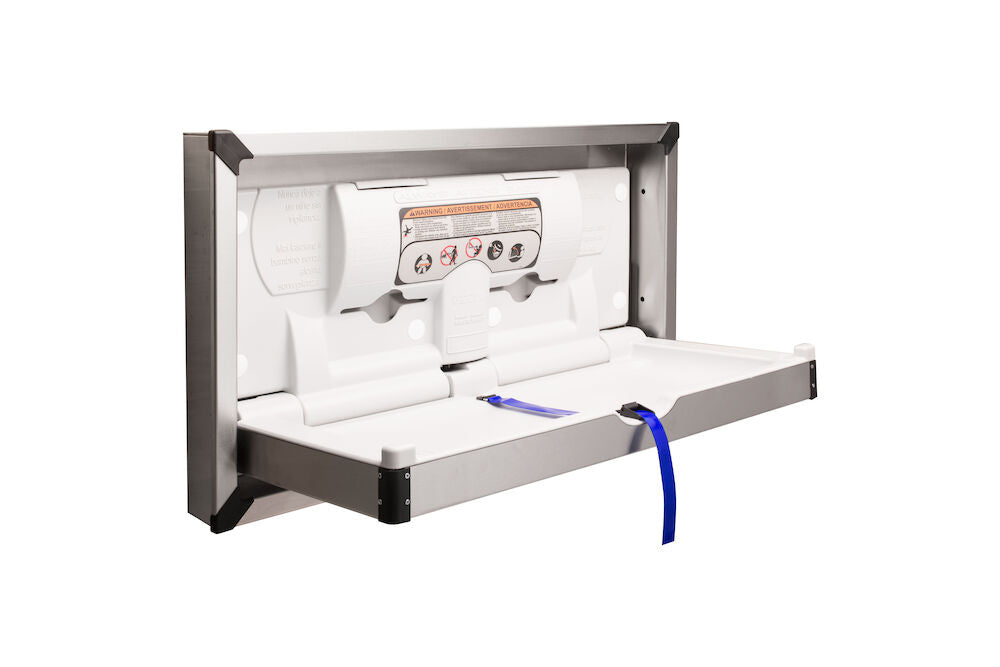 Bradley 962-000000 Baby Changing Station, Stainless, Recessed Sparrow Supply