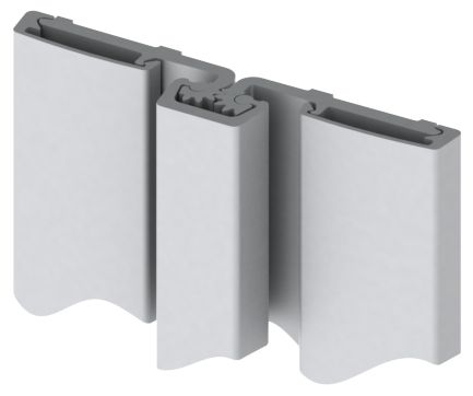 Hager 780057HD83CL 83" (6' 11") Full Surface Heavy Duty UL Bi-Fold Door Roton Hinge Clear Anodized Aluminum Finish Sparrow Supply
