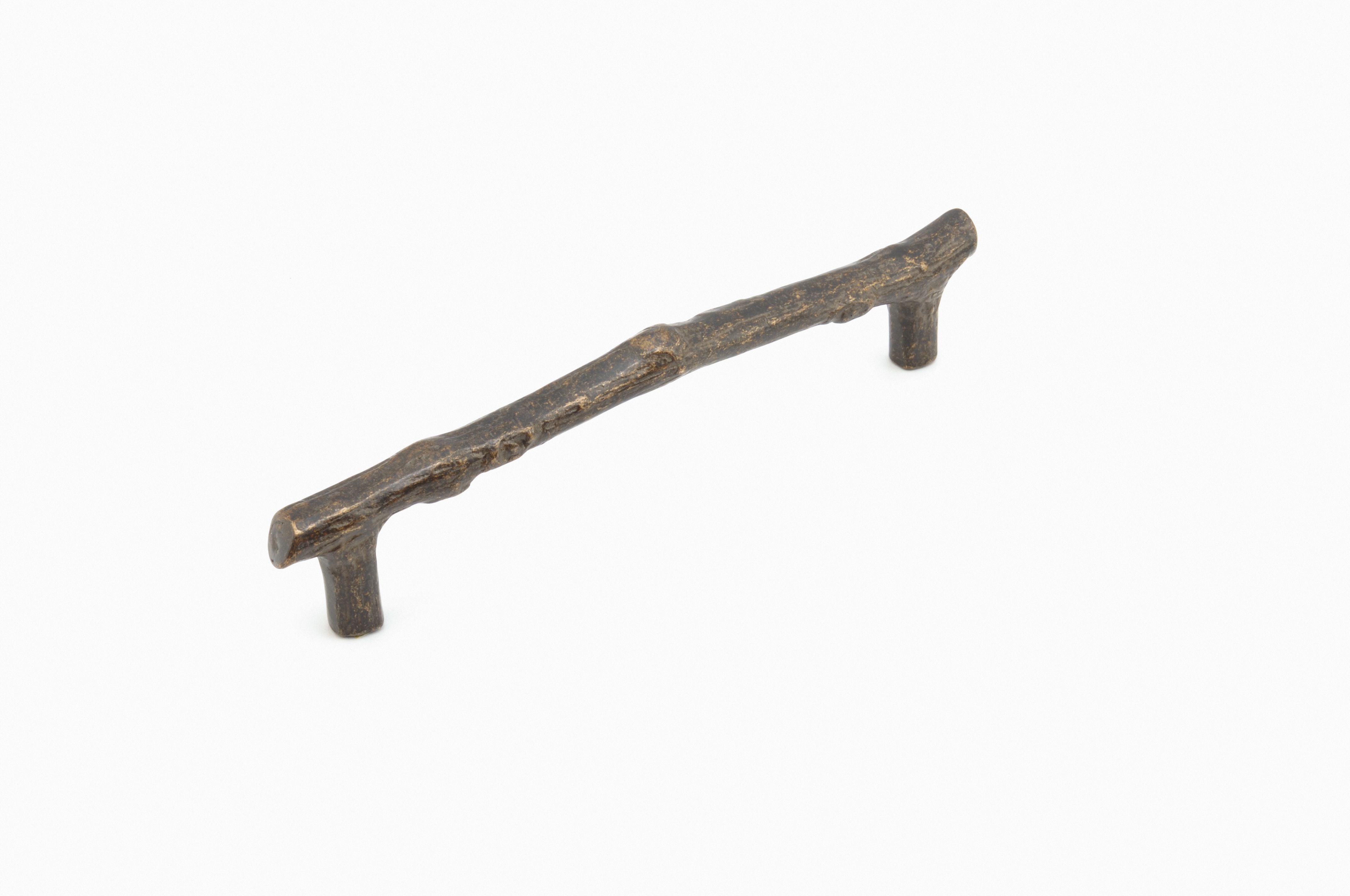 Schaub 784-AZ 6" Center to Center Mountain Twig Cabinet Pull Antique Bronze Finish Sparrow Supply