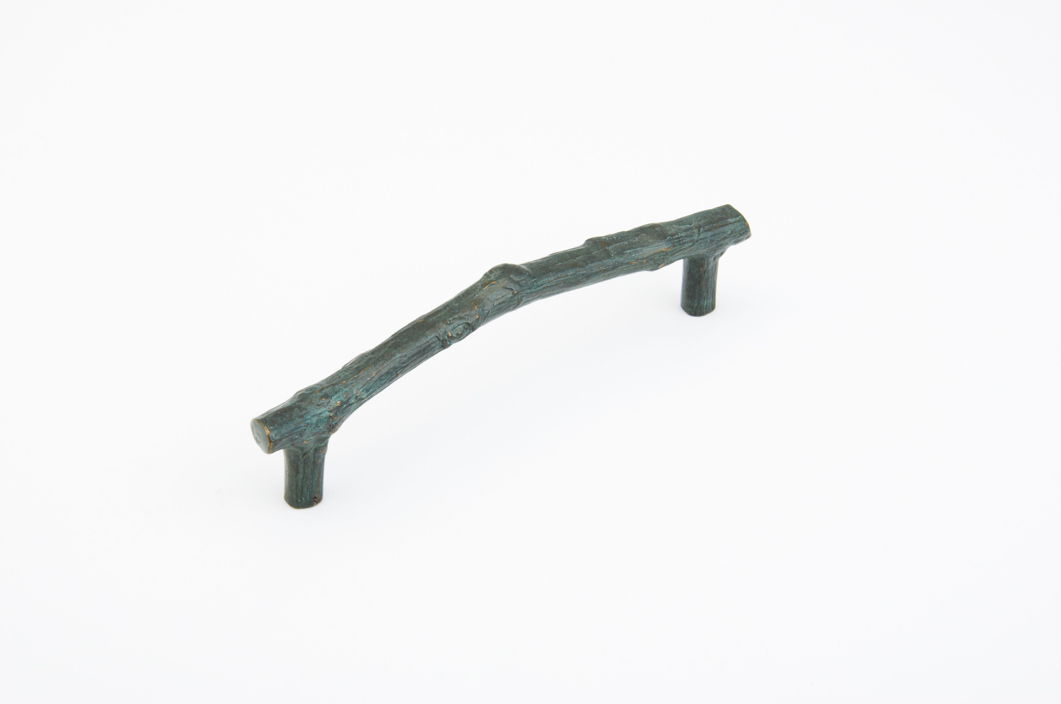 Schaub 784-VI 6" Center to Center Mountain Twig Cabinet Pull Verde Imperiale Finish Sparrow Supply