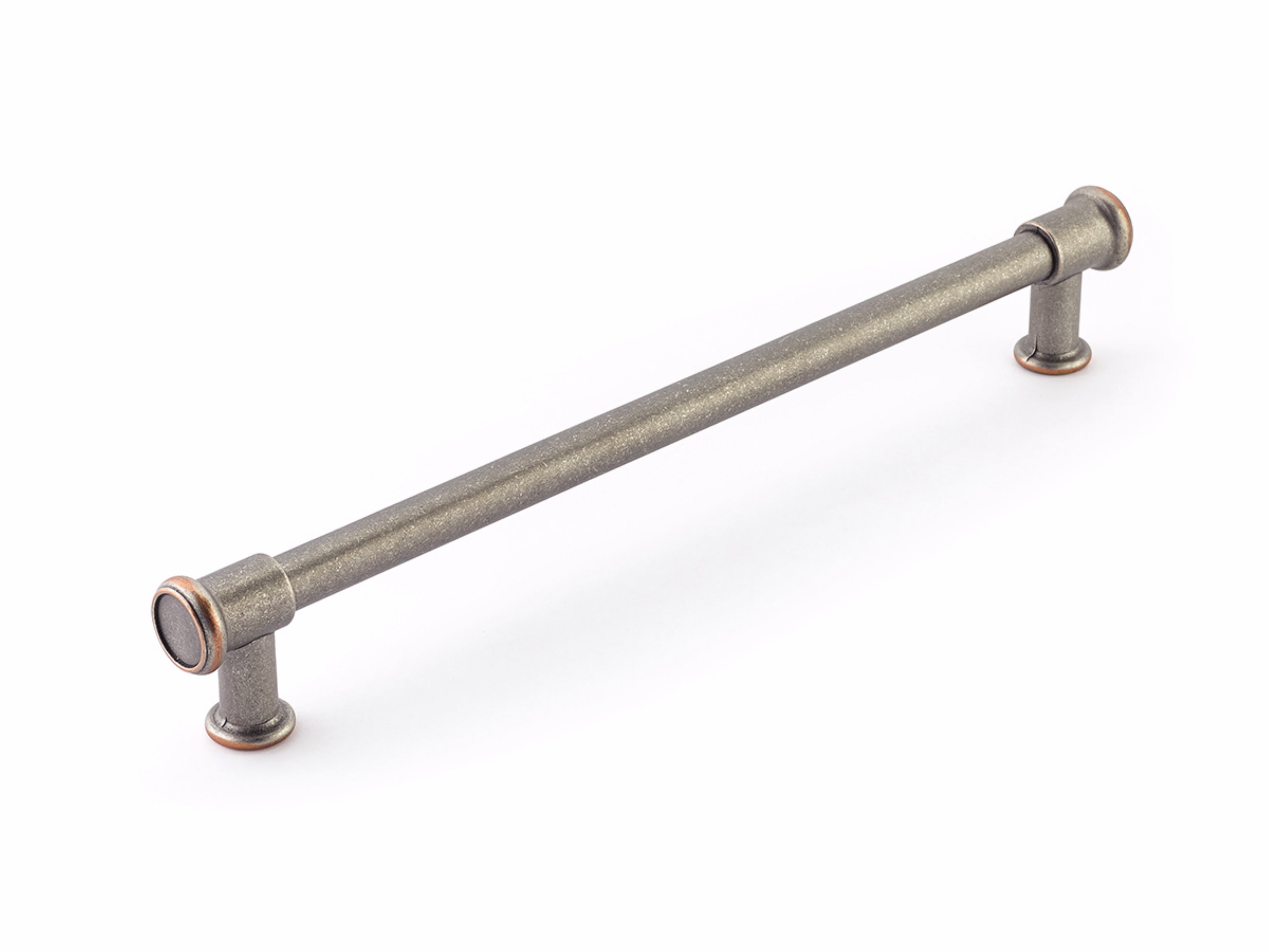 Schaub 79-12-DP-C Steamworks 12" Appliance Pull Distressed Pewter and Copper Finish Sparrow Supply