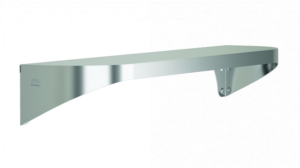 Bradley 7B2-0052400 Shelf, Stainless Satin, 20 Gauge, 5 X 24