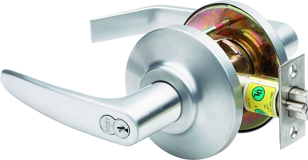 Best 7KC37AB16DS3626 7K Series 2-3/4" Backset 7 Pin Entry 16 Lever and D Rose ANSI Strike Less Core Satin Chrome Finish Sparrow Supply