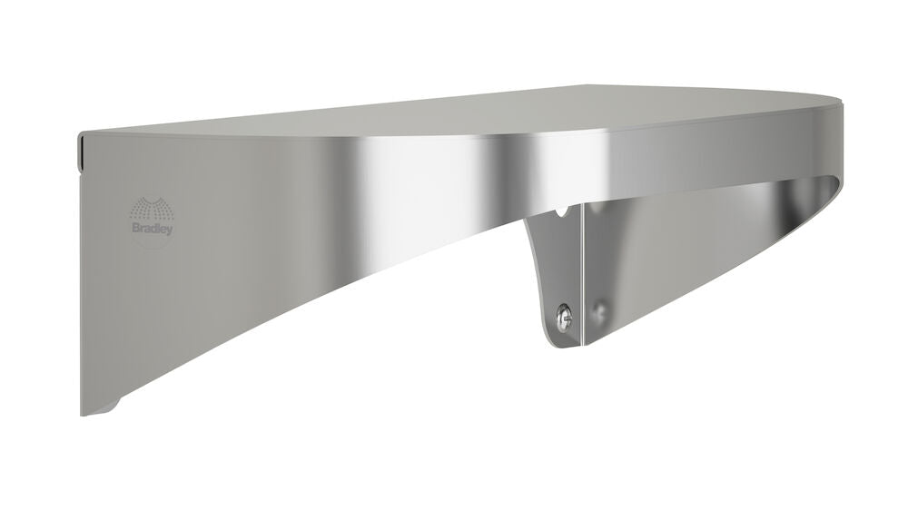 Bradley 7B2-0051200 Shelf, Stainless Satin, 20 Gauge, 5 X 12
