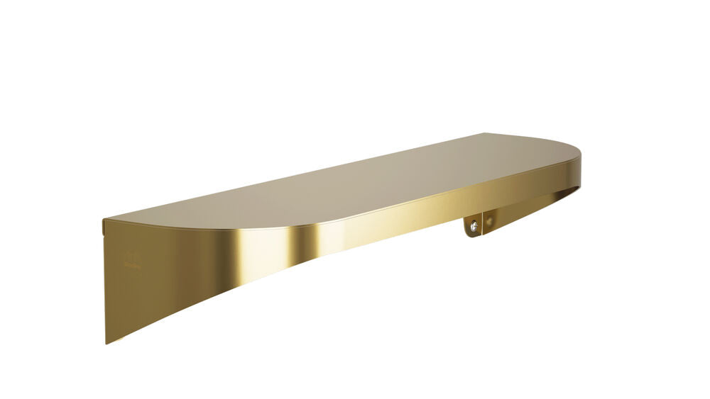 Bradley 7B2-0051800-BR Shelf, Stainless Satin, 20 Gauge, 5 X 18 Brushed Brass