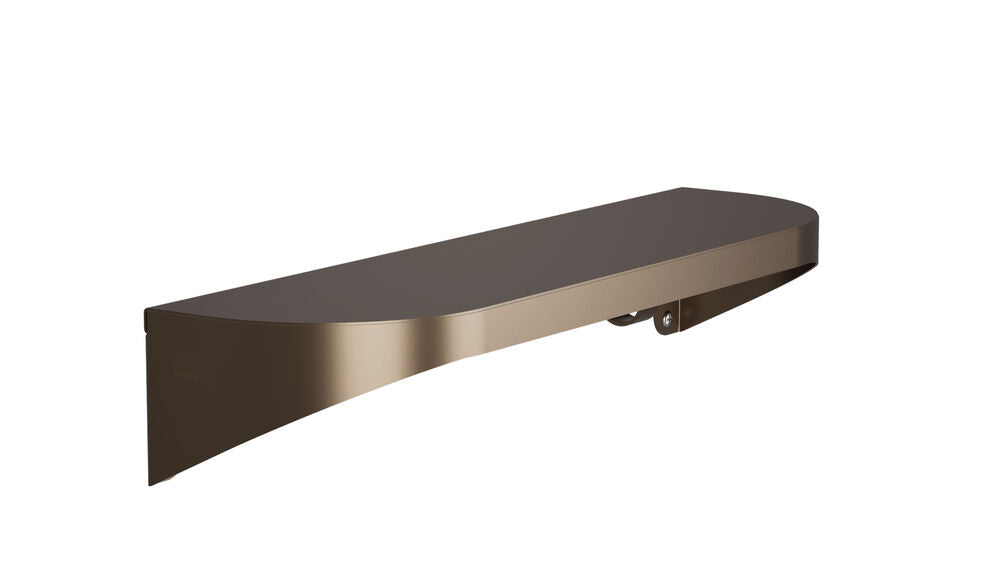 Bradley 7B2-0051896-BZ Shelf, Stainless Satin, 20 Gauge-w/Hooks, 5 X 18 Brushed Bronze
