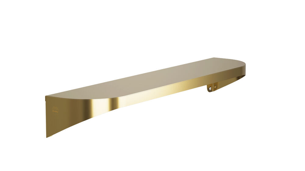 Bradley 7B2-0052400-BR Shelf, Stainless Satin, 20 Gauge, 5 X 24 Brushed Brass