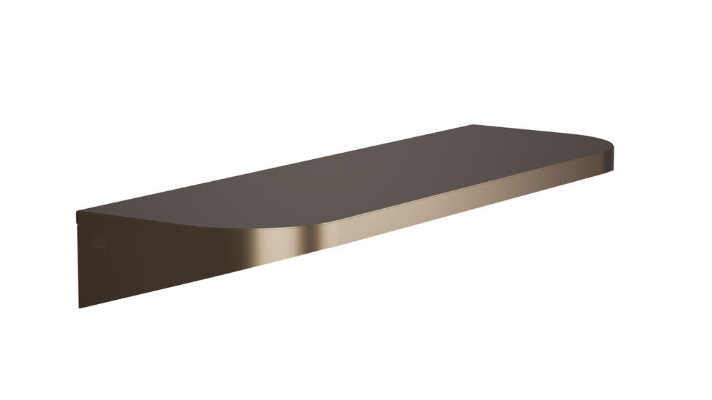 Bradley 7B2-0082496-BZ Shelf, Stainless Satin, 20 Gauge-w/Hooks, 8 X 24 Brushed Bronze