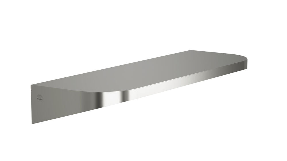 Bradley 7B2-0082496-BS Shelf, Stainless Satin, 20 Gauge-w/Hooks, 8 X 24 Brushed Stainless
