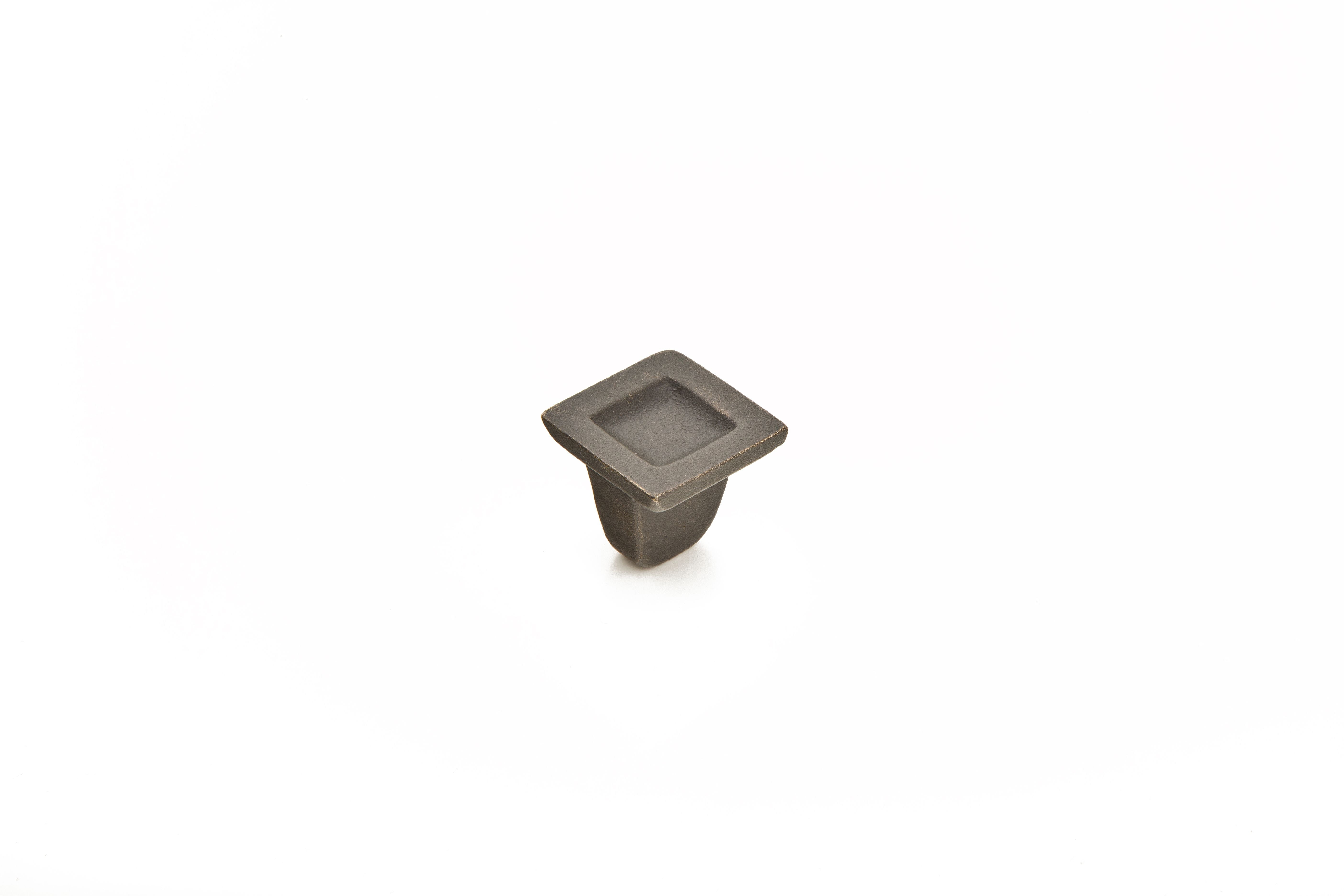 Schaub 810-BB 1-1/4" Diameter Square Vinci Concave Cabinet Knob Black Bronze Finish Sparrow Supply