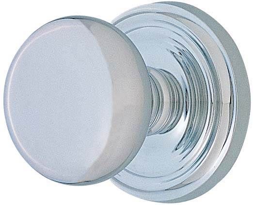 Emtek 8100PUS26 Providence Knob 2-3/8" Backset Passage with Regular Rose for 1-1/4" to 2" Door Polished Chrome Finish Sparrow Supply