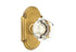 Emtek 8108OTUS7 Old Town Glass Knob 2-3/8" Backset Passage with # 8 Rose for 1-1/4" to 2" Door French Antique Brass Finish Sparrow Supply