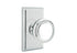 Emtek 8121NWUS26 Norwich Knob 2-3/8" Backset Passage with Rectangular Rose for 1-1/4" to 2" Door Polished Chrome Finish Sparrow Supply