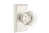 Emtek 8121OTUS15 Old Town Glass Knob 2-3/8" Backset Passage with Rectangular Rose for 1-1/4" to 2" Door Satin Nickel Finish Sparrow Supply