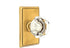 Emtek 8121OTUS7 Old Town Glass Knob 2-3/8" Backset Passage with Rectangular Rose for 1-1/4" to 2" Door French Antique Brass Finish Sparrow Supply