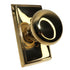 Emtek 8121PUS3NL Providence Knob 2-3/8" Backset Passage with Rectangular Rose for 1-1/4" to 2" Door Unlacquered Brass Finish Sparrow Supply