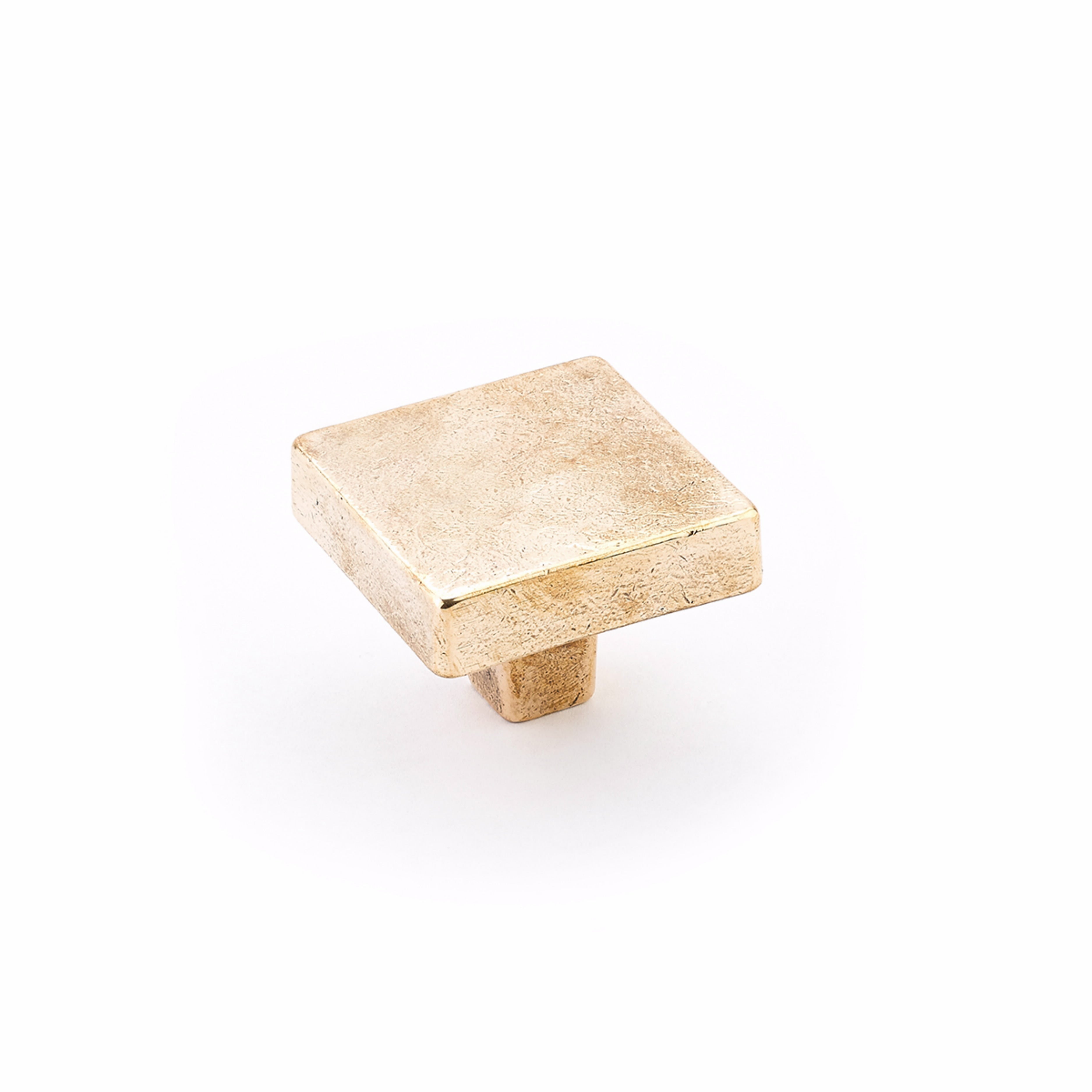 Schaub 815-NB 1-3/4" Diameter Large Square Vinci Cabinet Knob Natural Bronze Finish Sparrow Supply