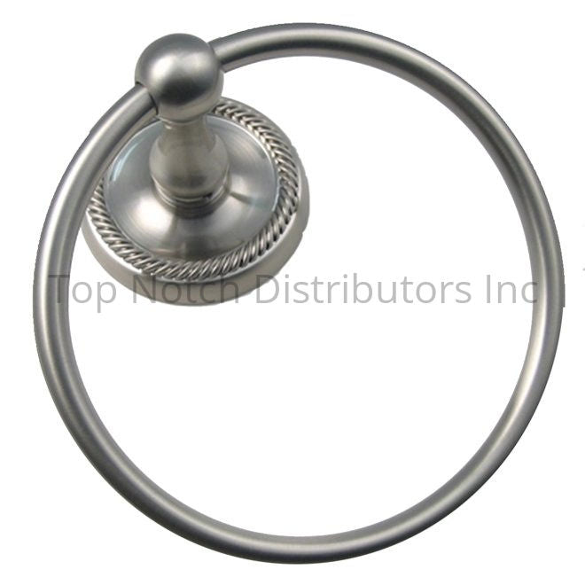 Rusticware 8186SN Riverside Towel Ring Satin Nickel Sparrow Supply