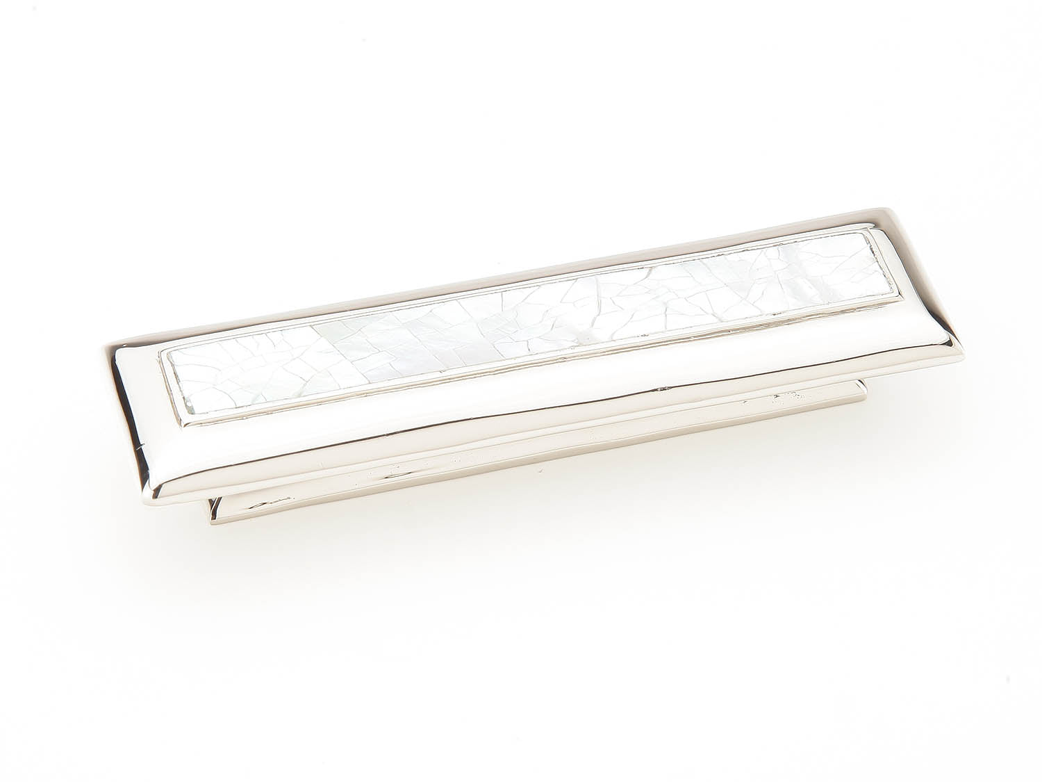 Schaub 819-MOP-PN 3" Center to Center Mother of Pearl Cabinet Pull Polished Nickel Finish Sparrow Supply