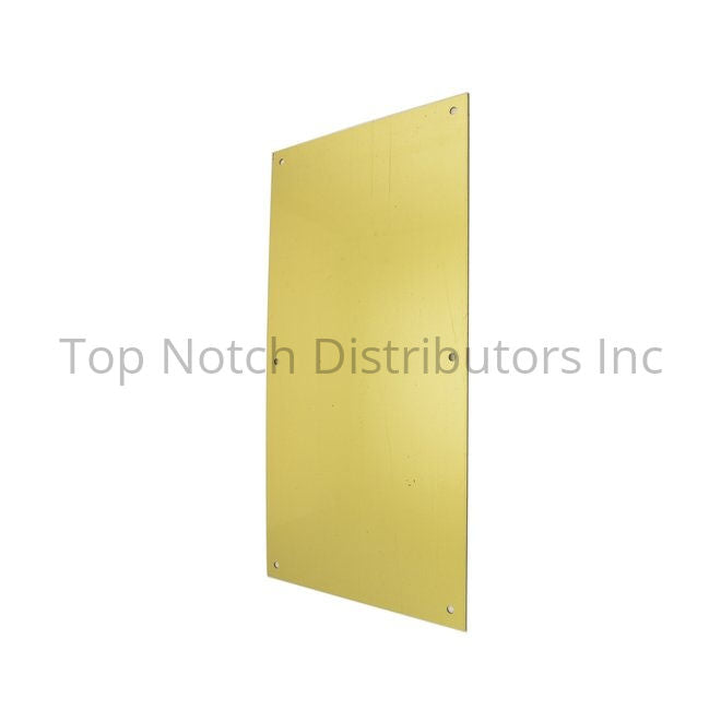 Ives 82003816 8" x 16" Push Plate Bright Brass Sparrow Supply