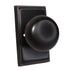 Emtek 8221PUS10B Providence Knob 2-3/8" Backset Privacy with Rectangular Rose for 1-1/4" to 2" Door Oil Rubbed Bronze Finish Sparrow Supply