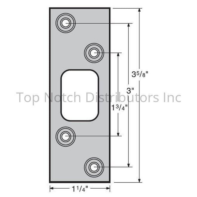 Kwikset 83222-029 3-5/8" Square Deadbolt Strike Satin Nickel Sparrow Supply
