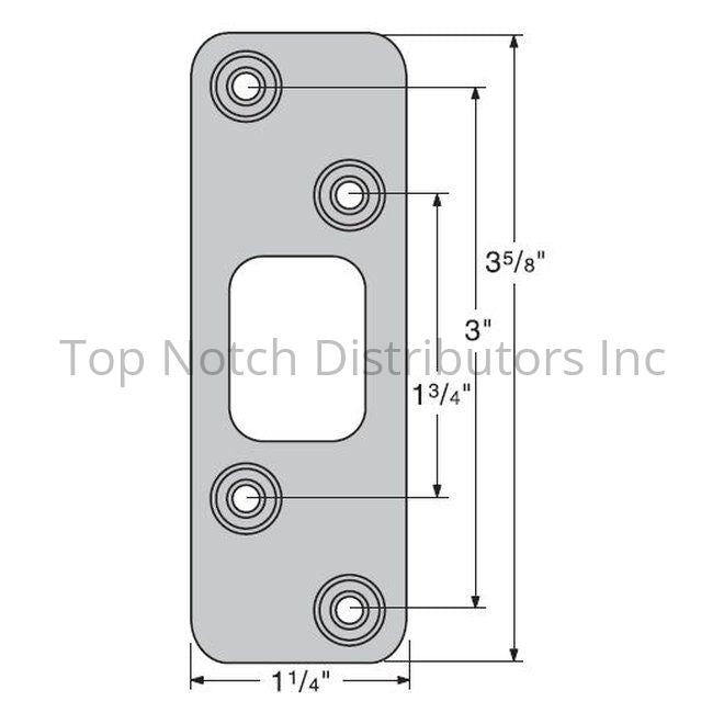 Kwikset 83223-017 3-5/8" Radius Deadbolt Strike for US11P Venetian ... Sparrow Supply