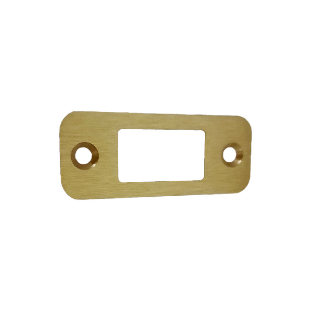 Emtek 83224US4 Radius Deadbolt Strike Satin Brass Finish Sparrow Supply
