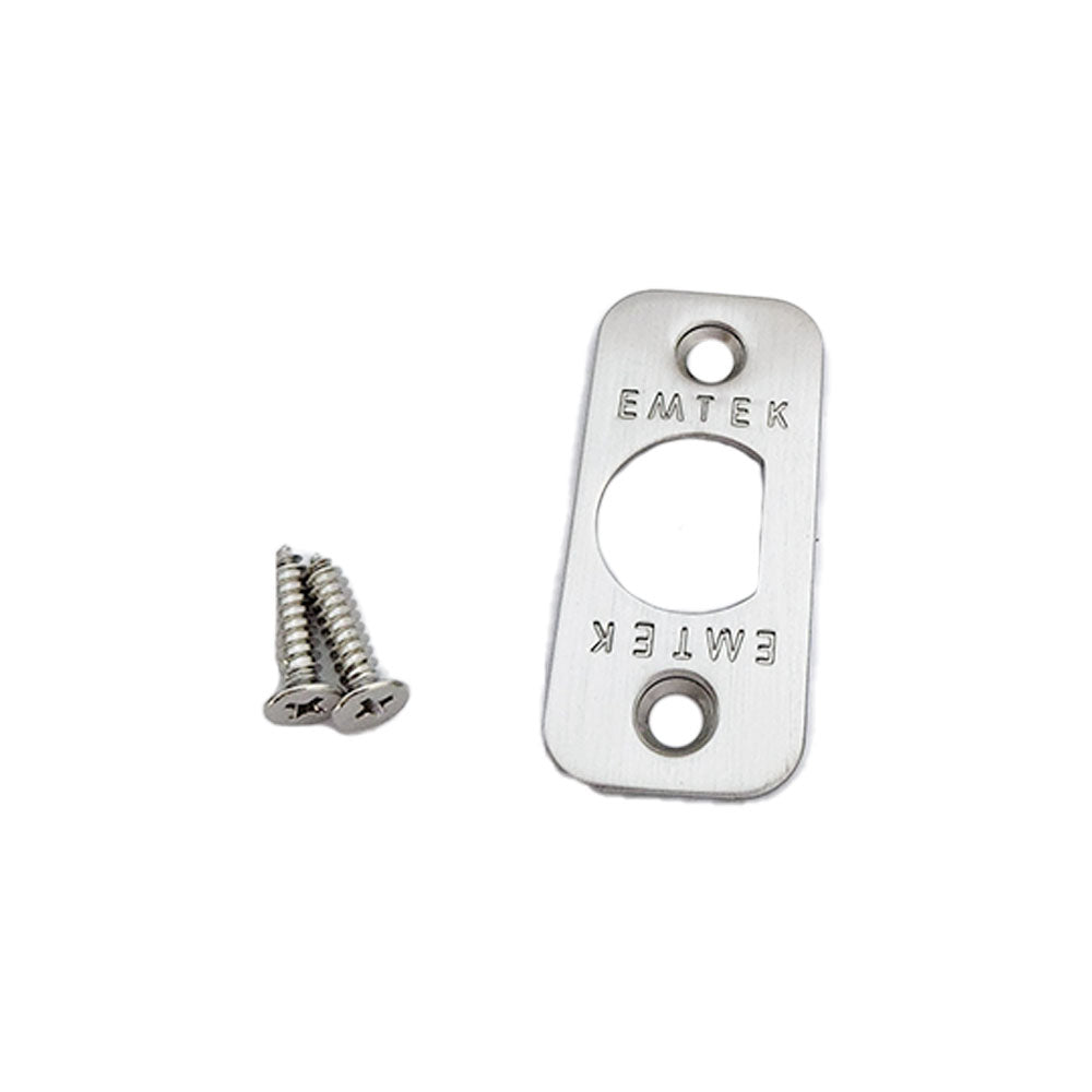 Emtek 83231US15 Radius Corner Faceplate and Screws for Passage or Privacy Latch Satin Nickel Finish Sparrow Supply