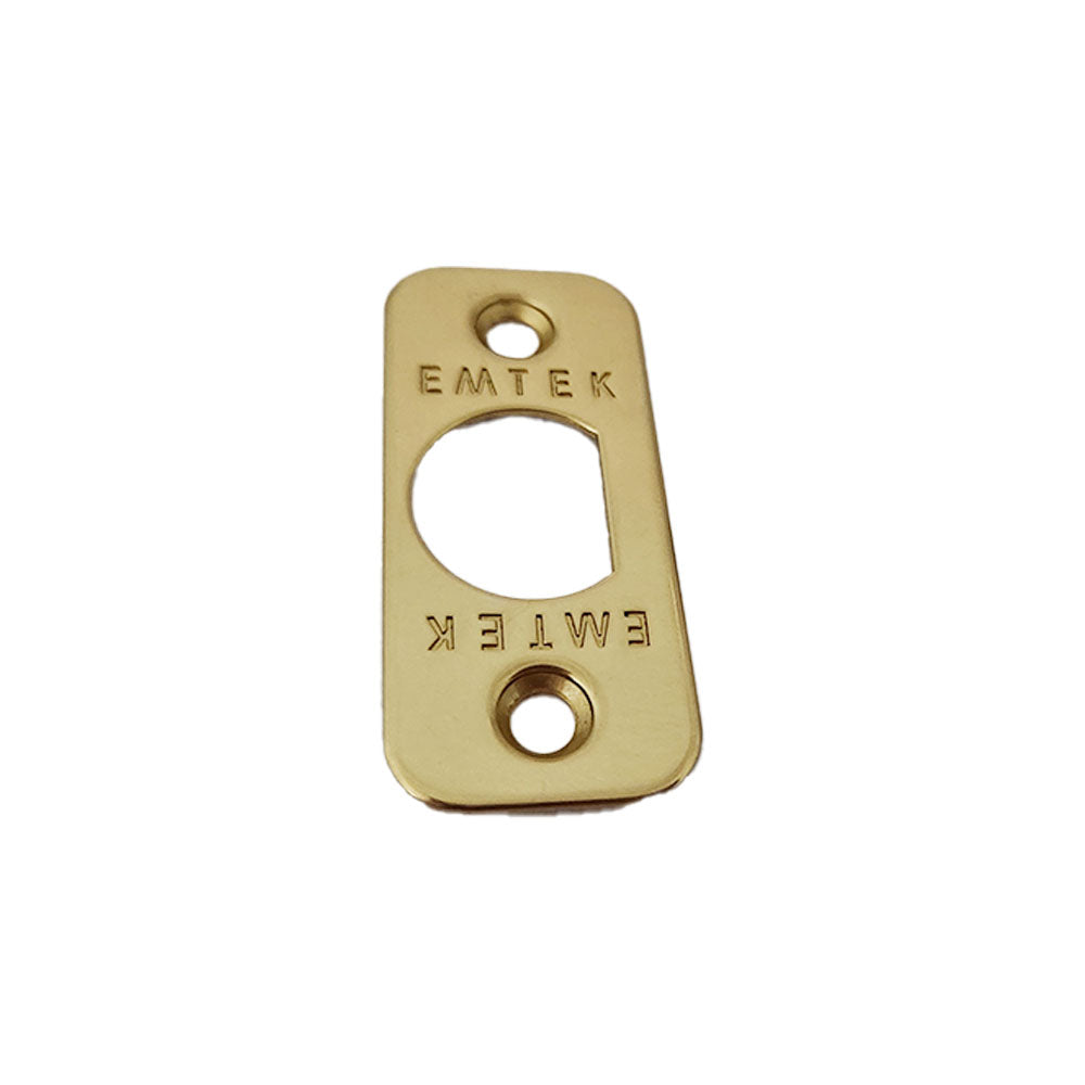Emtek 83231US3 Radius Corner Faceplate and Screws for Passage or Privacy Latch Polished Brass Lifetime Finish Sparrow Supply