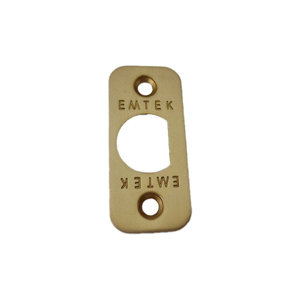Emtek 83231US4 Radius Corner Faceplate and Screws for Passage or Privacy Latch Satin Brass Finish Sparrow Supply