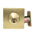 Emtek 8469US4.RLS Square Single Cylinder Deadbolt for 1-3/4" Door with Radius Latch Strike Satin Brass Finish Sparrow Supply