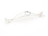 Schaub 850-MOP-PN 4-1/2" Center to Center Mother of Pearl Fish Cabinet Pull Polished Nickel Finish Sparrow Supply