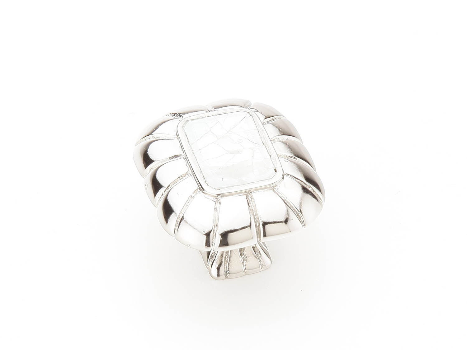 Schaub 851-MOP-PN 1-1/2" Symphony Cabinet Knob Mother of Pearl Polished Nickel Finish Sparrow Supply