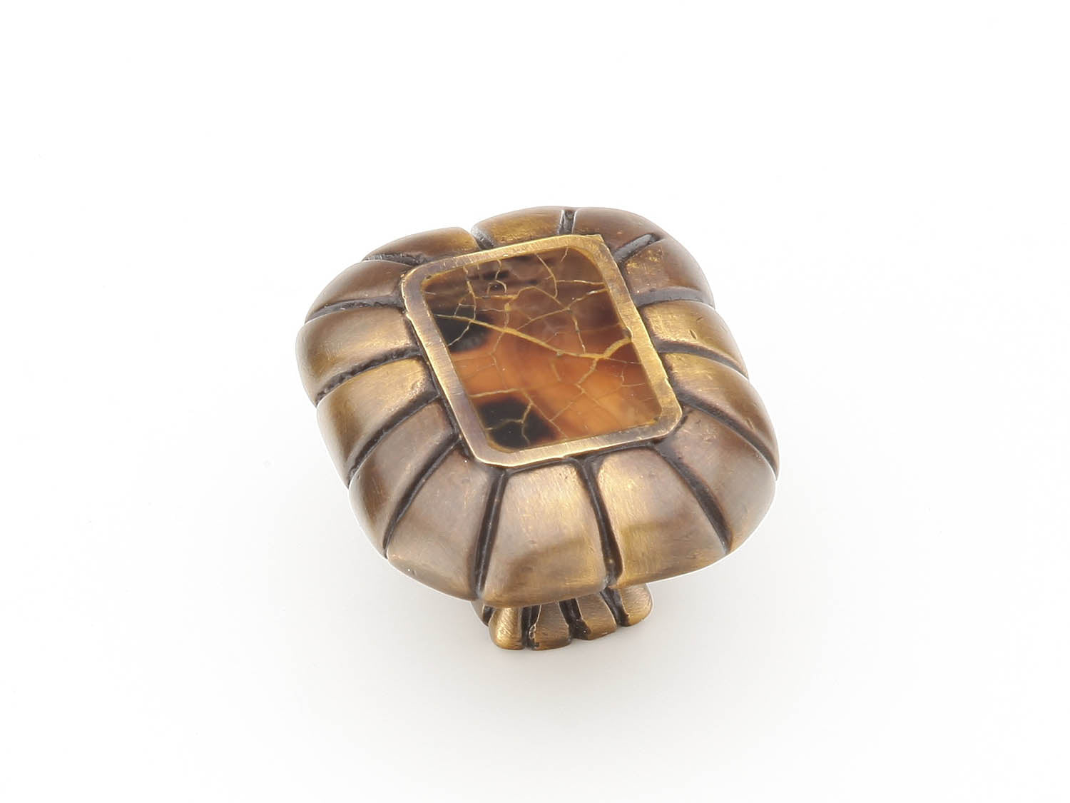 Schaub 851-PEN-ED 1-1/2" Symphony Cabinet Knob Tiger Penshell Estate Dover Finish Sparrow Supply