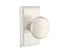 Emtek 8521PUS15 Providence Knob Dummy Pair with Rectangular Rose for 1-1/4" to 2" Door Satin Nickel Finish Sparrow Supply