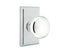 Emtek 8521PUS26 Providence Knob Dummy Pair with Rectangular Rose for 1-1/4" to 2" Door Polished Chrome Finish Sparrow Supply
