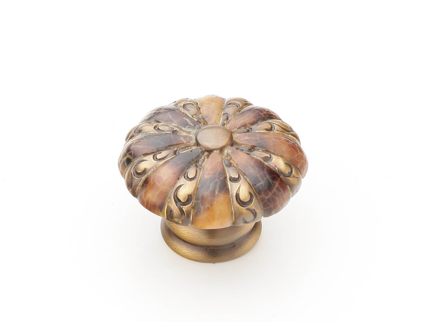 Schaub 853-PEN-ED 1-3/8" Symphony Cabinet Knob Tiger Penshell Estate Dover Finish Sparrow Supply