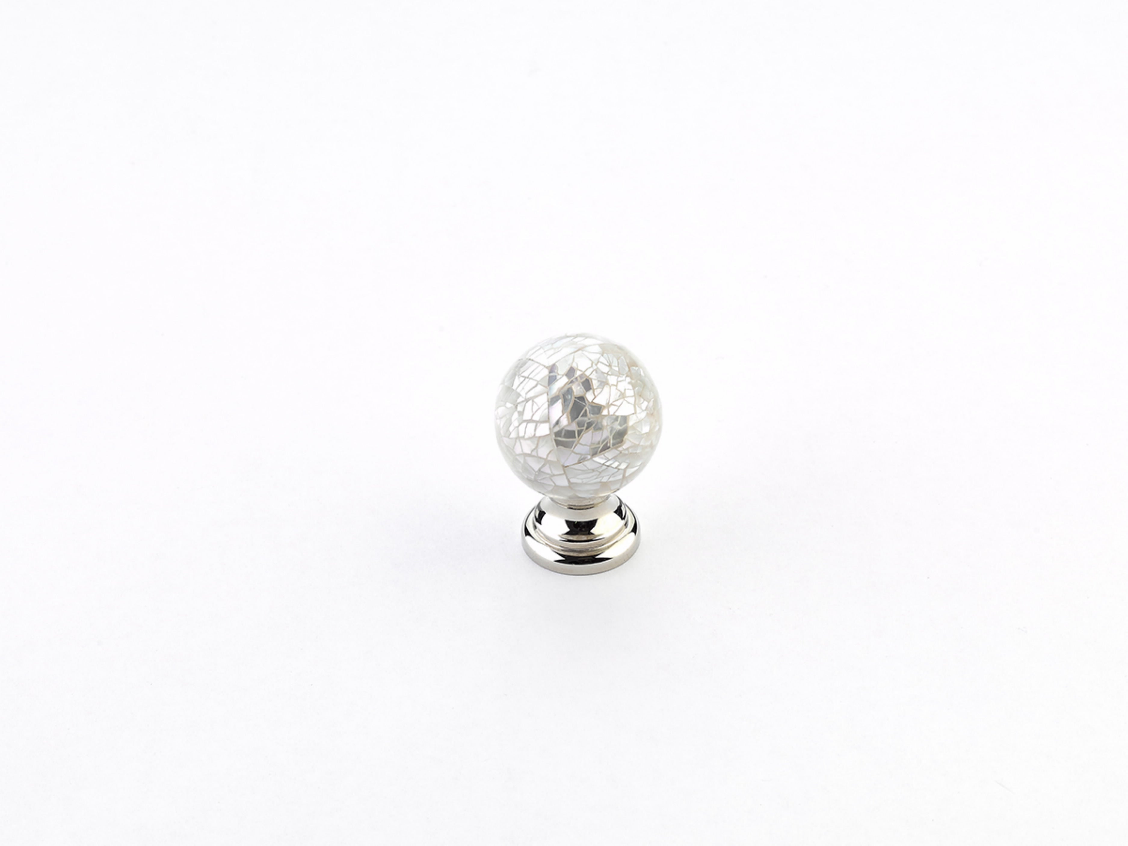 Schaub 857-MOP-PN 1-1/4" Symphony Cabinet Knob Mother of Pearl Polished Nickel Finish Sparrow Supply