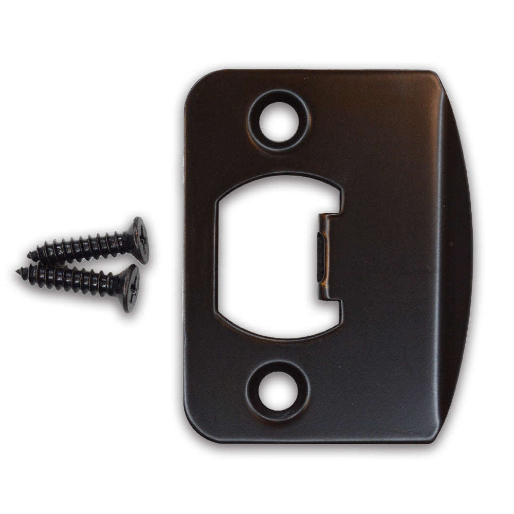 Emtek 86085US10B 1/4" Radius Corner Full Lip Strike for Passage, Privacy or Key-In Sets Oil Rubbed Bronze Finish Sparrow Supply