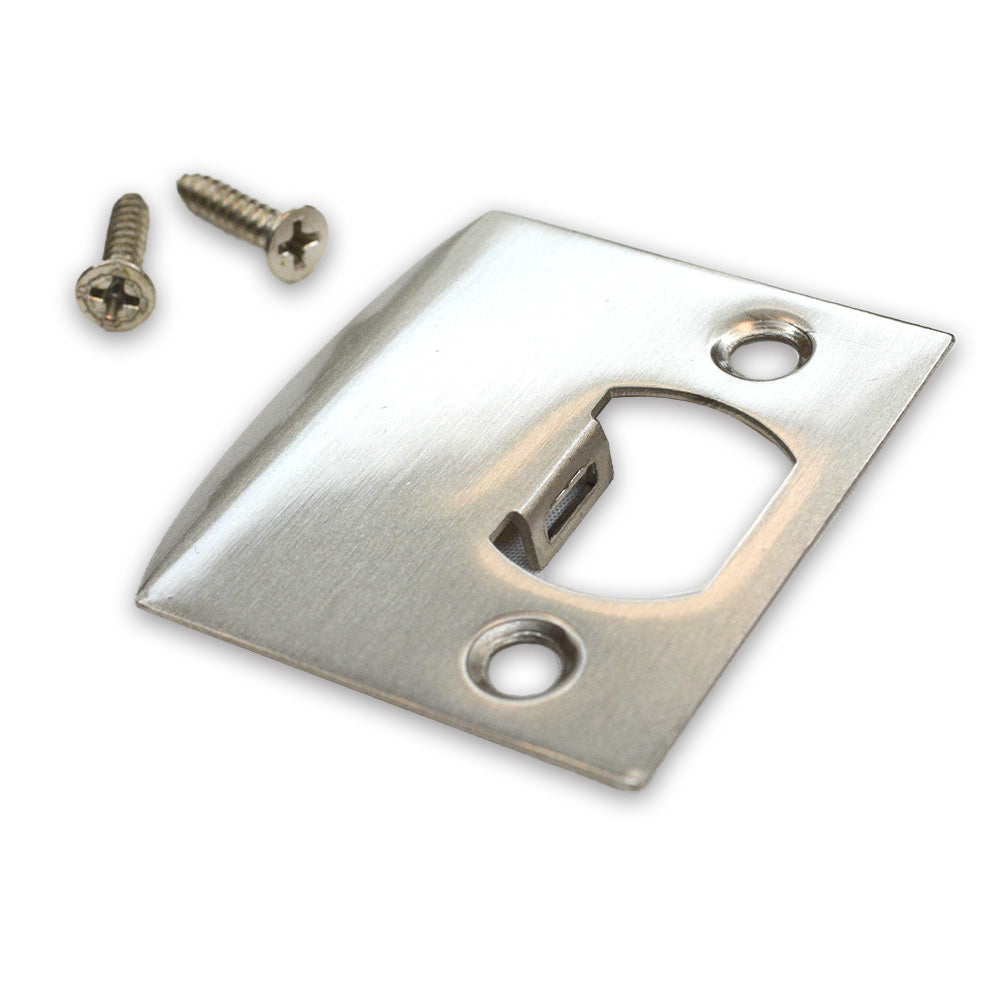 Emtek 86086US15 Square Corner Extended Lip Strike for Passage, Privacy or Key-In Sets Satin Nickel Finish Sparrow Supply