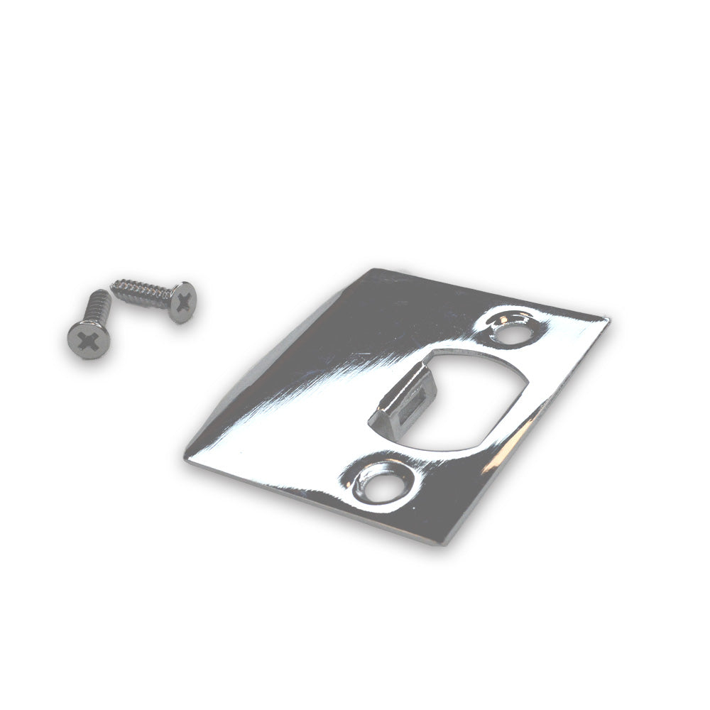 Emtek 86086US26 Square Corner Extended Lip Strike for Passage, Privacy or Key-In Sets Polished Chrome Finish Sparrow Supply