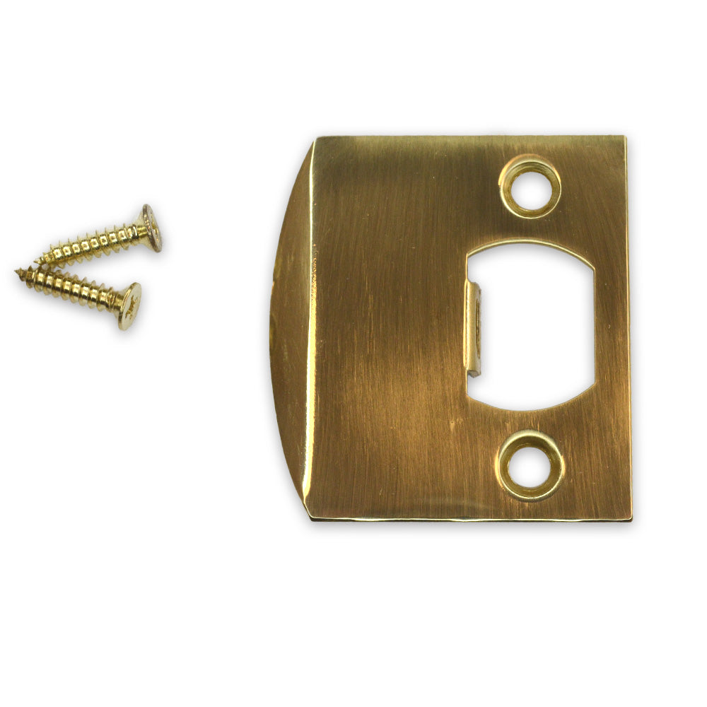 Emtek 86086US3 Square Corner Extended Lip Strike for Passage, Privacy or Key-In Sets Polished Brass Lifetime Finish Sparrow Supply