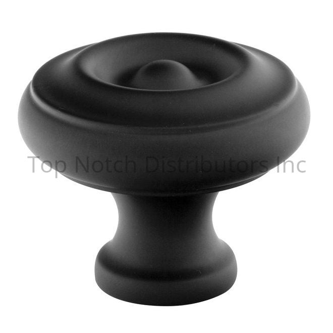 Emtek 86114US19 Waverly 1" Cabinet Knob Flat Black Sparrow Supply