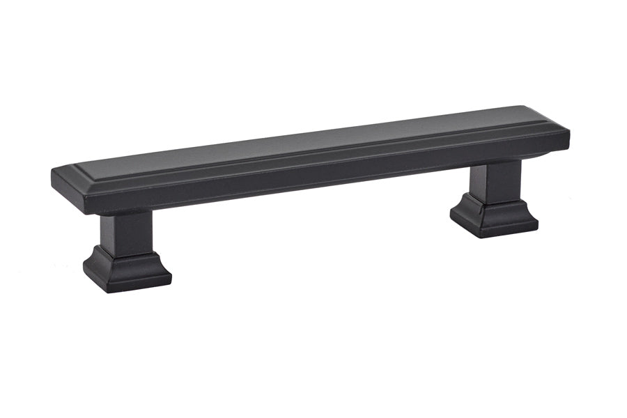 Emtek 86301US19 Geometric Rectangular Cabinet Pull with 4" Center to Center Flat Black Finish Sparrow Supply