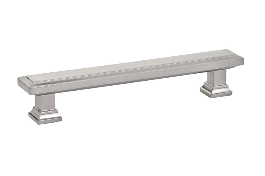 Emtek 86492US15 Geometric Rectangular Cabinet Pull with 5" Center to Center Satin Nickel Finish Sparrow Supply