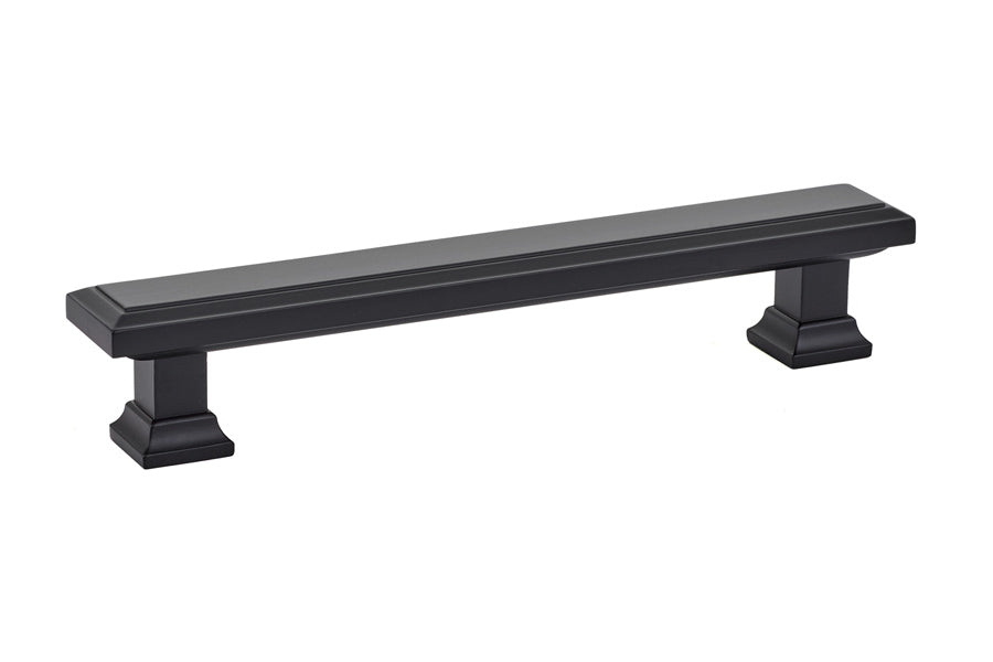 Emtek 86492US19 Geometric Rectangular Cabinet Pull with 5" Center to Center Flat Black Finish Sparrow Supply