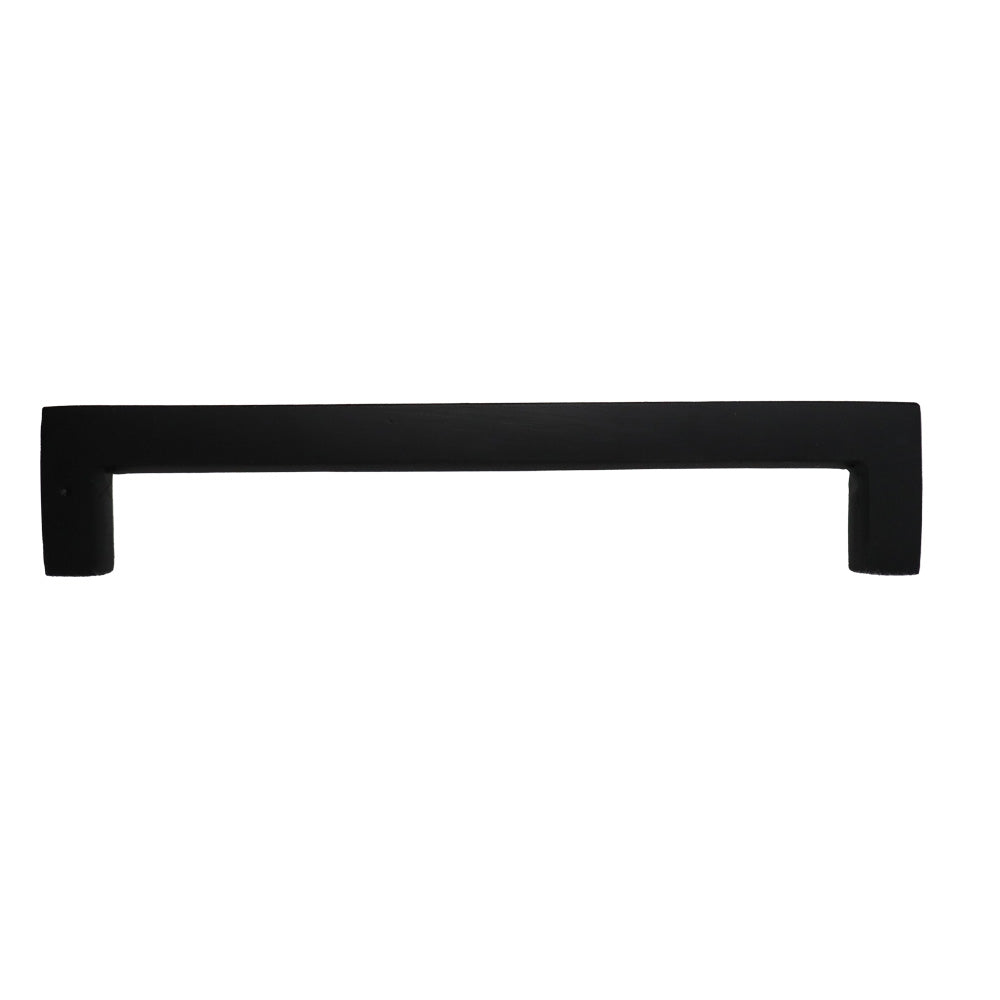 Emtek 86670FB Rustic Modern Rectangular Cabinet Pull with 6" Center to Center Flat Black Bronze Finish Sparrow Supply